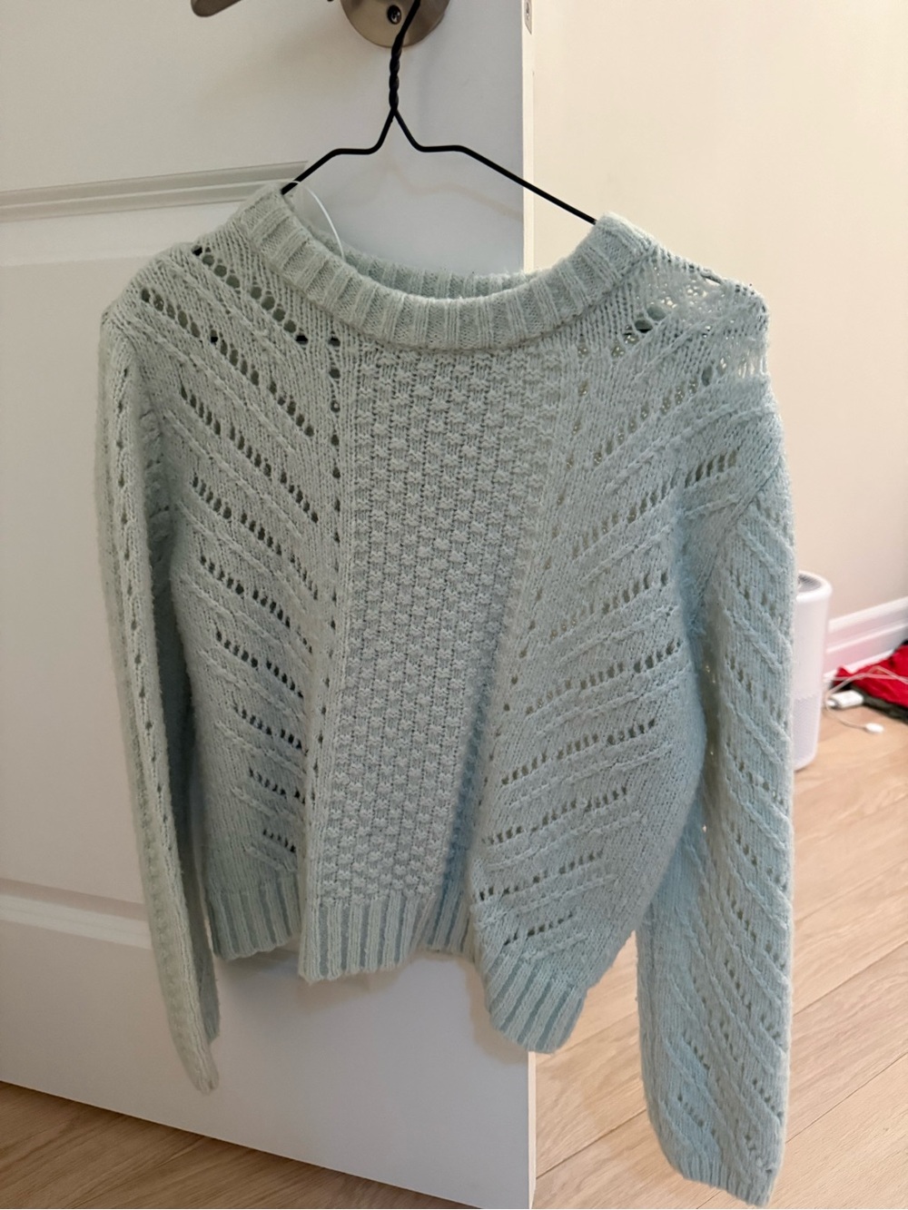 Mint green Open-Knit Women’s Sweater